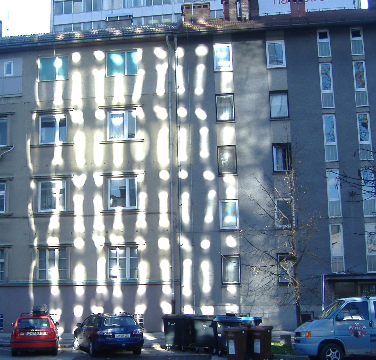 Lichtpatronen, Krizeva-straat, Ljubljana, Slovenië, 24 november 2010