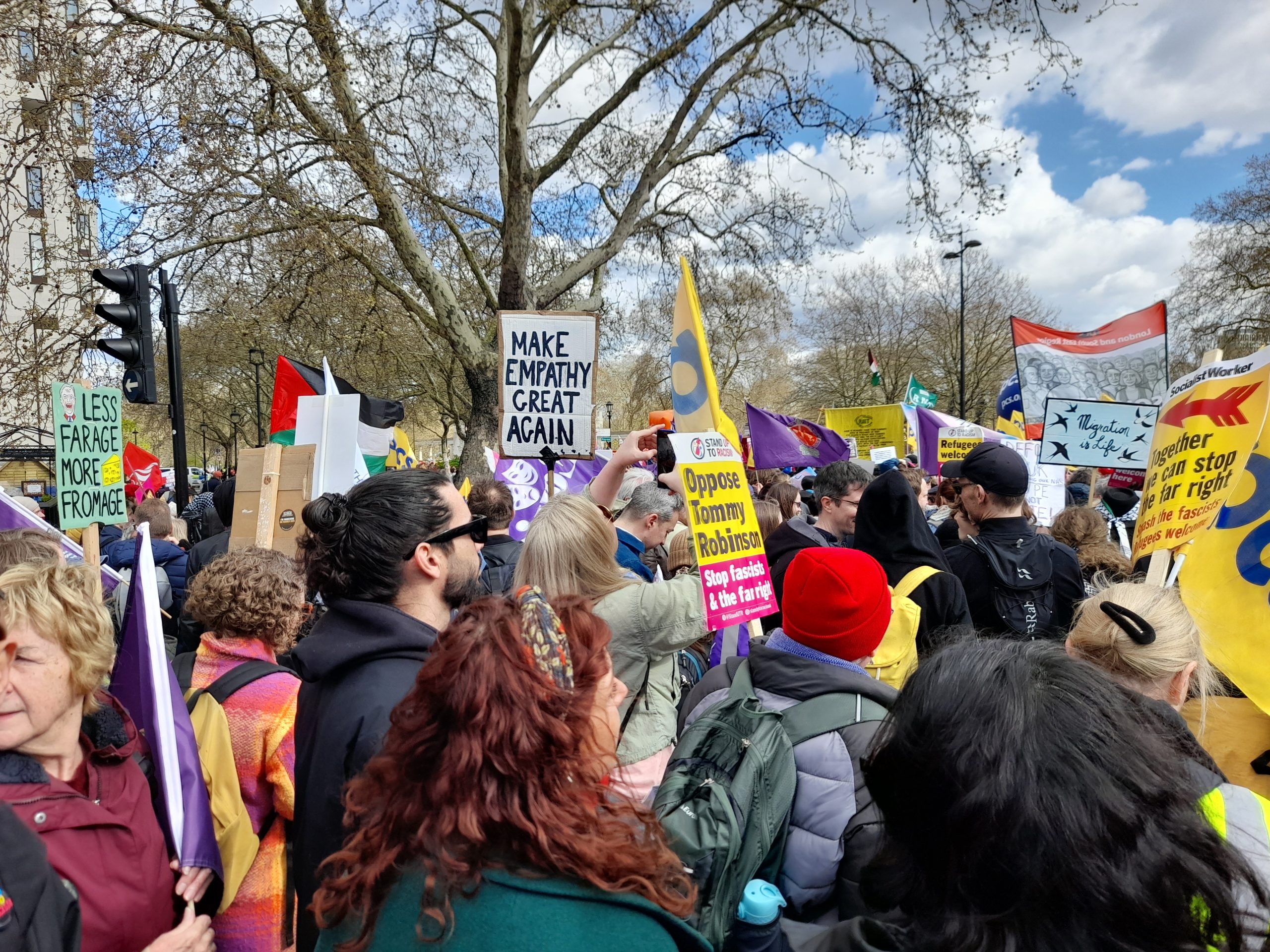 Anti far-right rally, London, UK, 28 March 2026 (Photograph: Tim Welch)