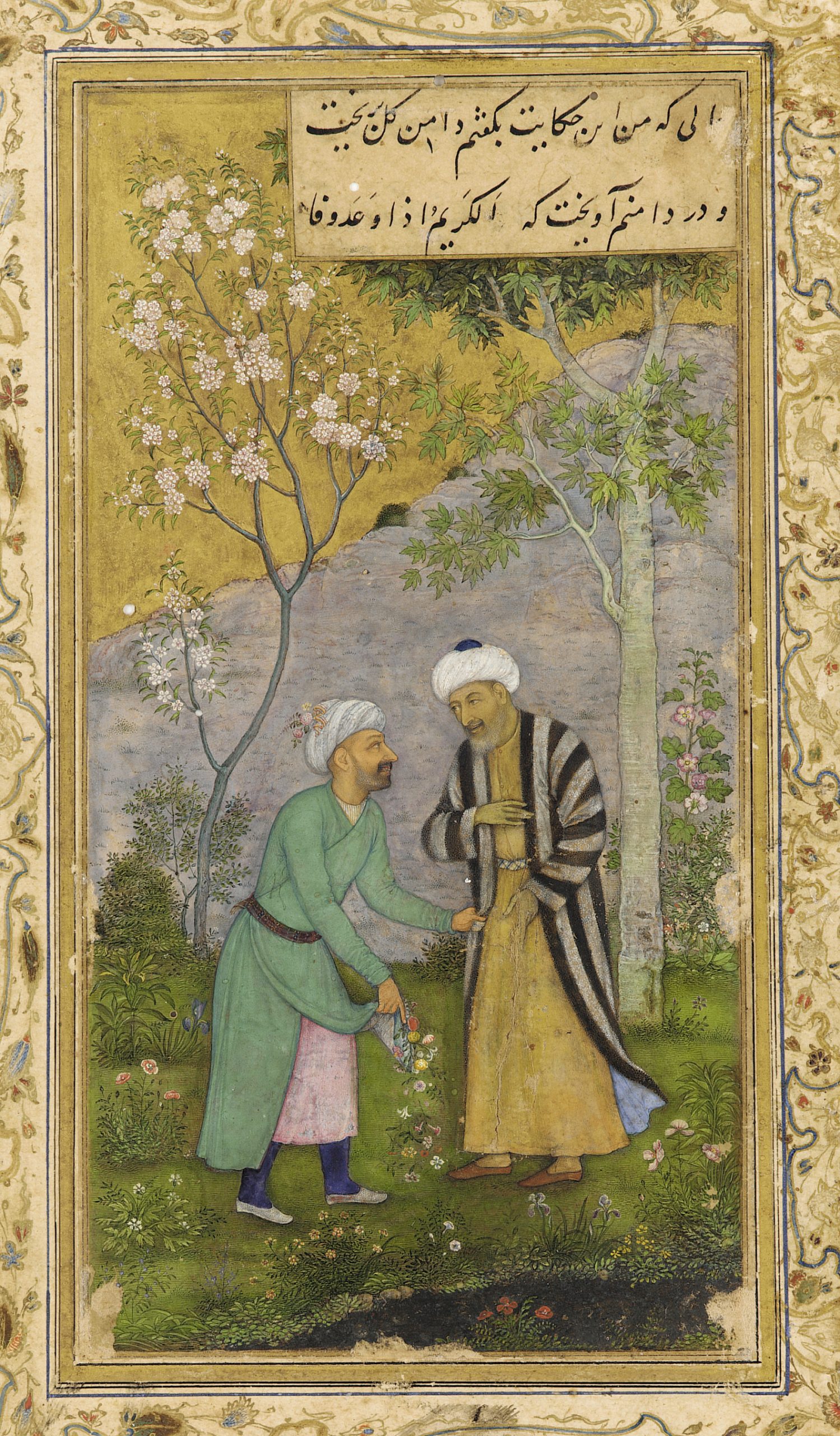 The poet Sadi in a Rose garden (Photograph: <a href='https://commons.wikimedia.org/wiki/File:Sadi_in_a_Rose_garden.jpg' target='_blank'>Wikimedia Commons</a>)