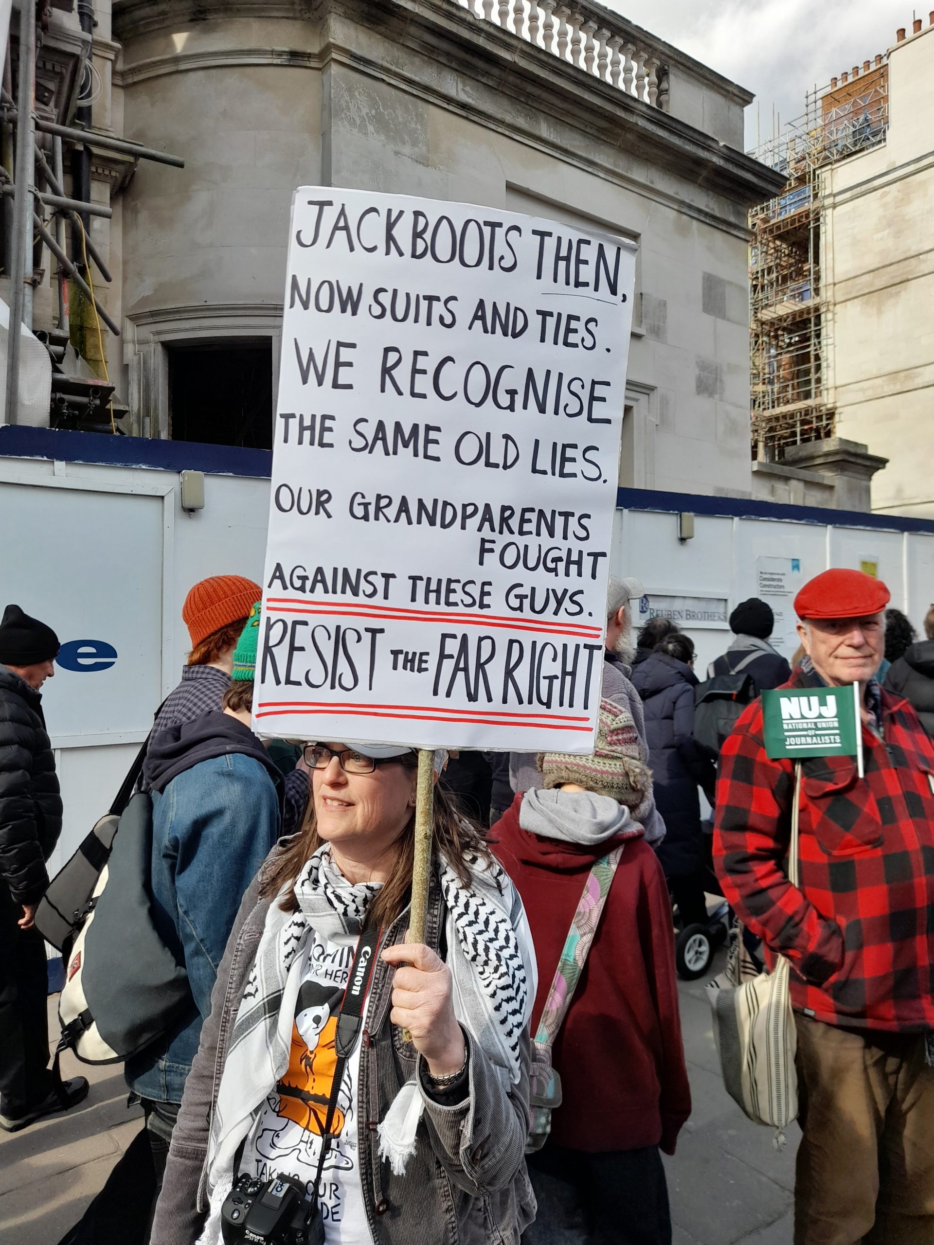 Demonstratie tegen extreemrechts, Londen, VK, 28 maart 2026 (Foto: Tim Welch)