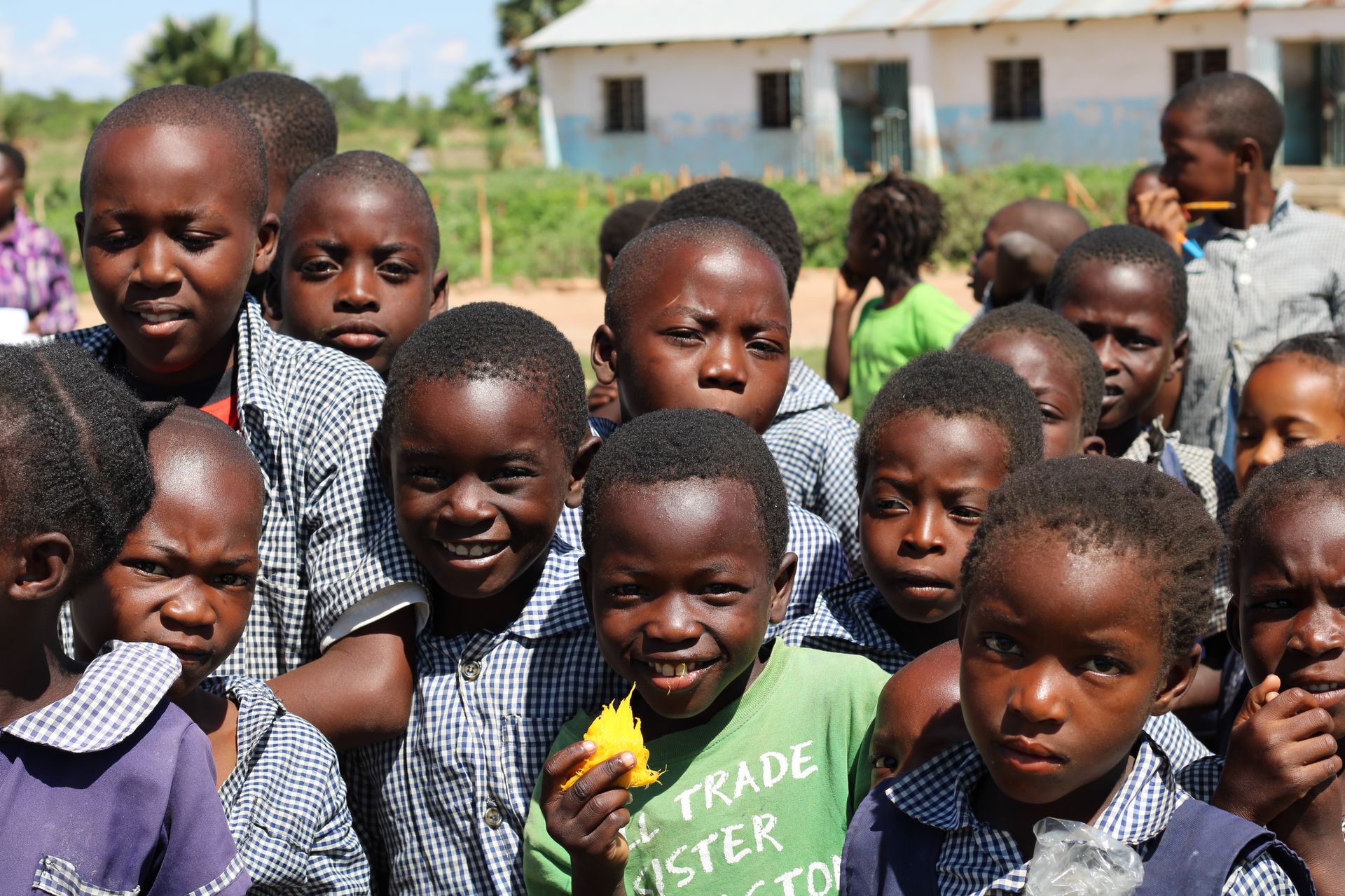 Children in a Zambian schoolyard (Photograph: Ana Kenk, <a href='https://www.pexels.com/photo/group-of-children-in-zambian-schoolyard-36467878/' target='_blank'>pexels</a>)